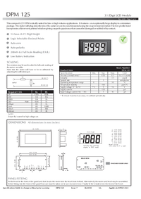 Thumbnail of document Data Sheet - DPM 125 Voltmeter